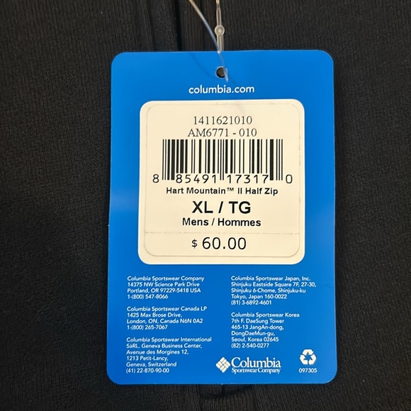 Columbia Men’s Hart Mountain™ II Half Zip Sweatshirt-NWT!! - Picture 5 of 6